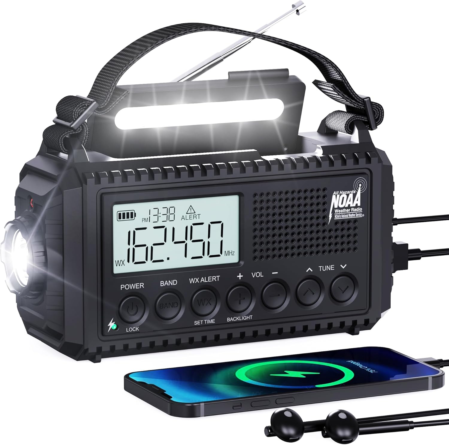 5000 Hand Crank Emergency Radio with NOAA Weather Alerts