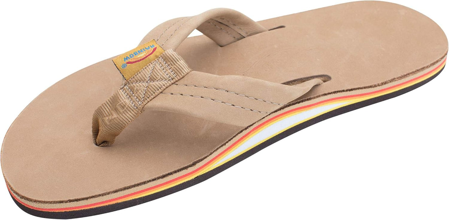 Rainbow Sandals Men's Single Layer Premier Leather Flip Flops