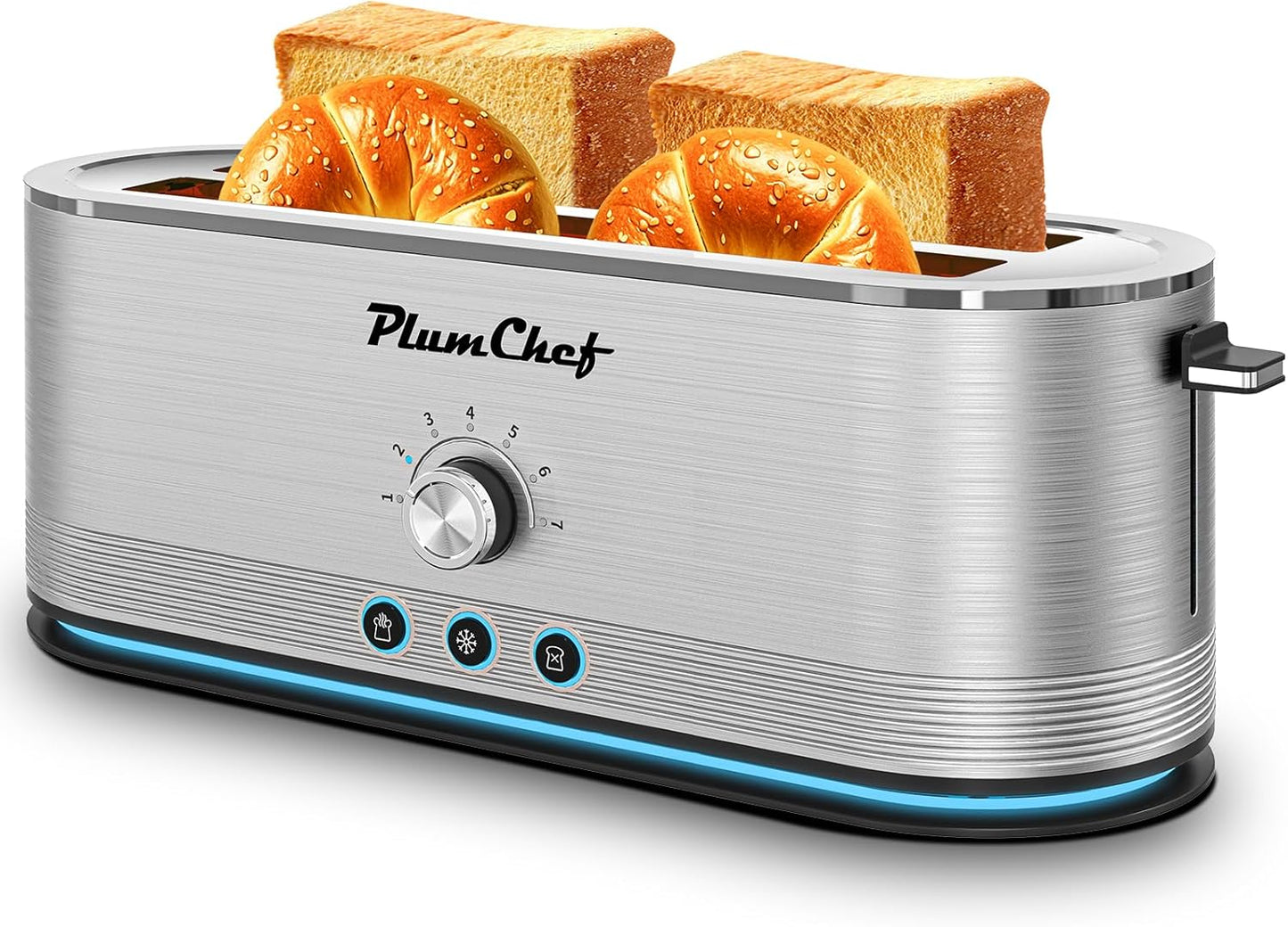 4-Slice Long Slot Toaster with 7 Browning Settings and More