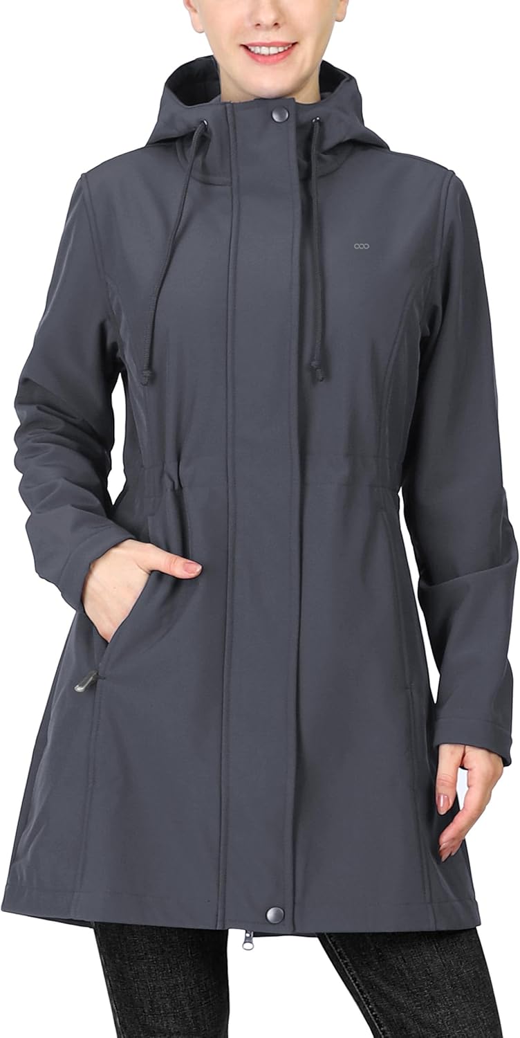 33,000ft Women's Softshell Long Jacket: Warm & Windproof