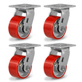 4in Heavy Duty Industrial Caster Wheels Set of 4 for 3200lbs