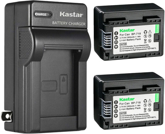 Kastar BP-718 Battery & Charger for Canon HFR Cameras