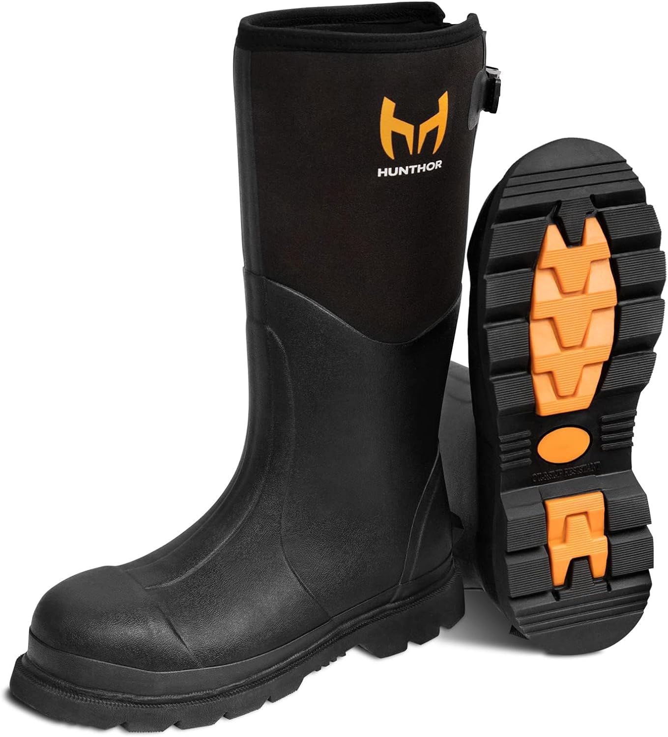 Puncture-Proof Rubber Work Boots with Steel Toe for Safety