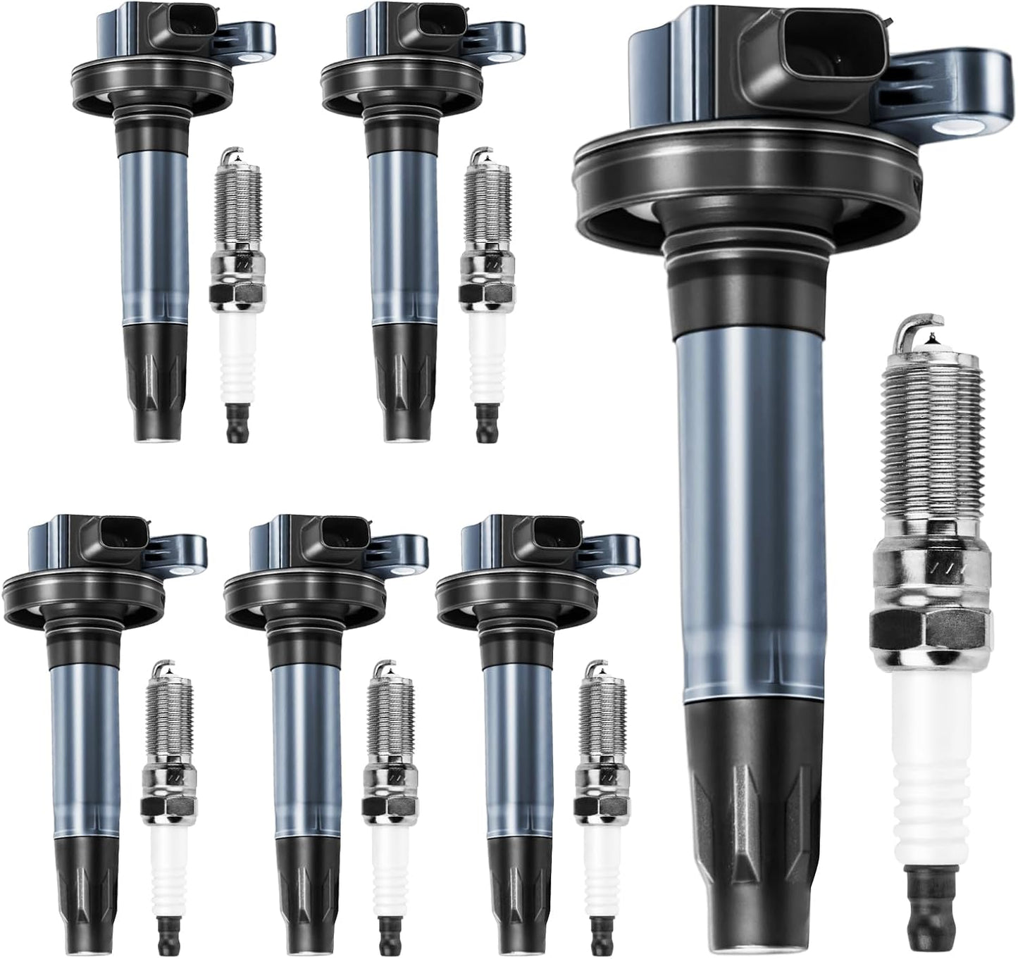 UF553 Ignition Coil Pack & 6509 Spark Plugs for Ford Vehicles