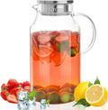 128oz Glass Pitcher with Lid - 1 Gallon Glass Water Pitcher