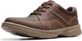 Clarks Mens Sneaker Bradley Walk - Comfortable Leather Oxford