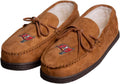 FOCO Men's NFL Team Logo Moccasin Slippers - Cozy Game-Day Comfort