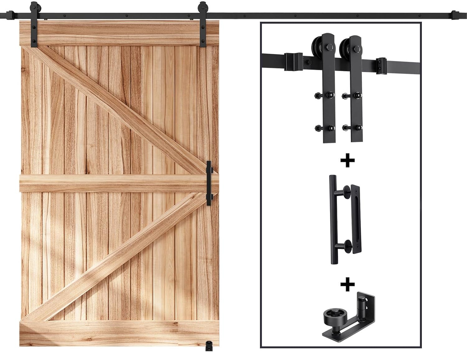 EaseLife 10 FT Sliding Barn Door Track Kit for Smooth Operation