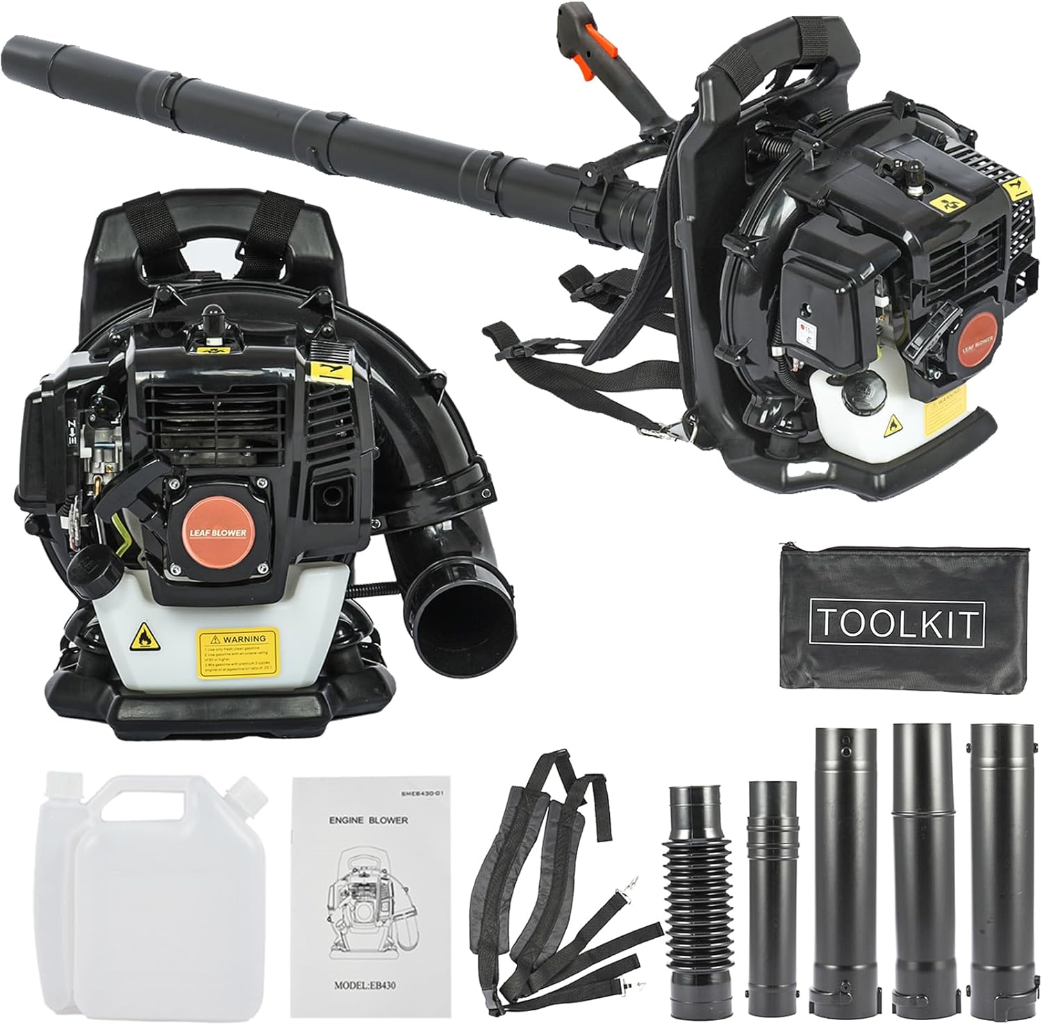 Powerful 52CC Backpack Gas Powered Leaf Blower for Lawn Care