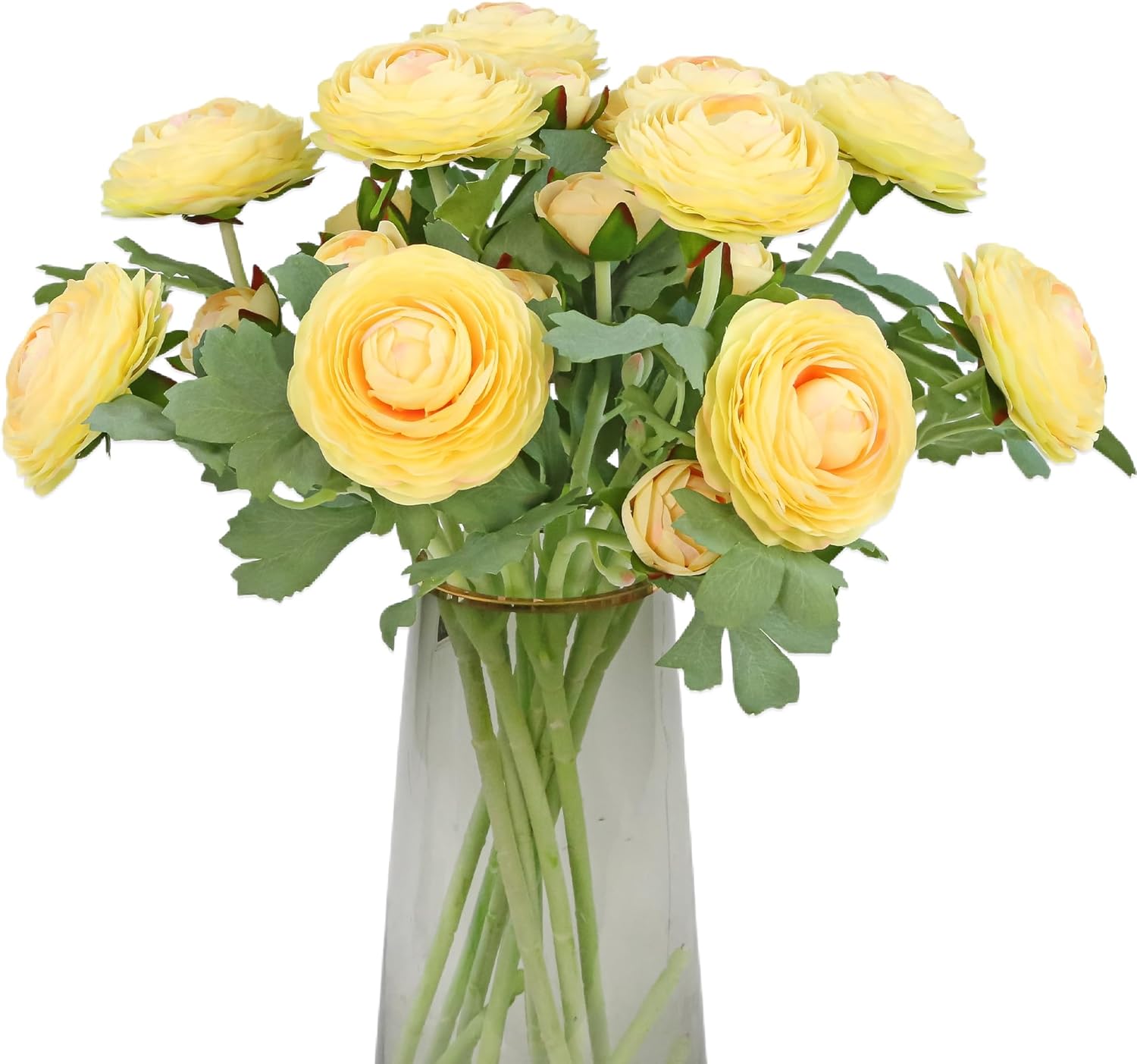 Artificial Ranunculus Flowers with Real Touch Stem for Decor
