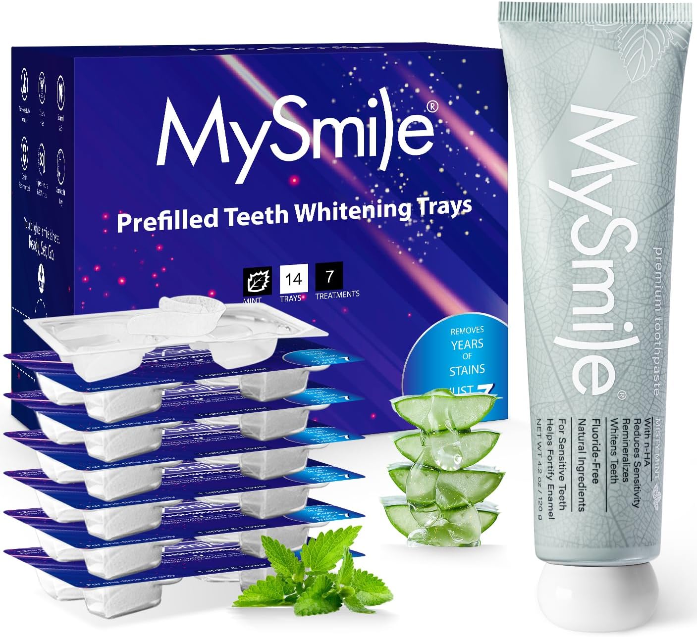 MySmile 7 Treatment Teeth Whitening Trays for Sensitive Teeth