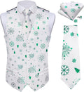 Christmas Men's Suit Vest and Tie Set for Men - Snowflake Waistcoat