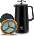 34oz Silicone French Press - Vacuum Insulated for On-the-Go Coffee Bliss