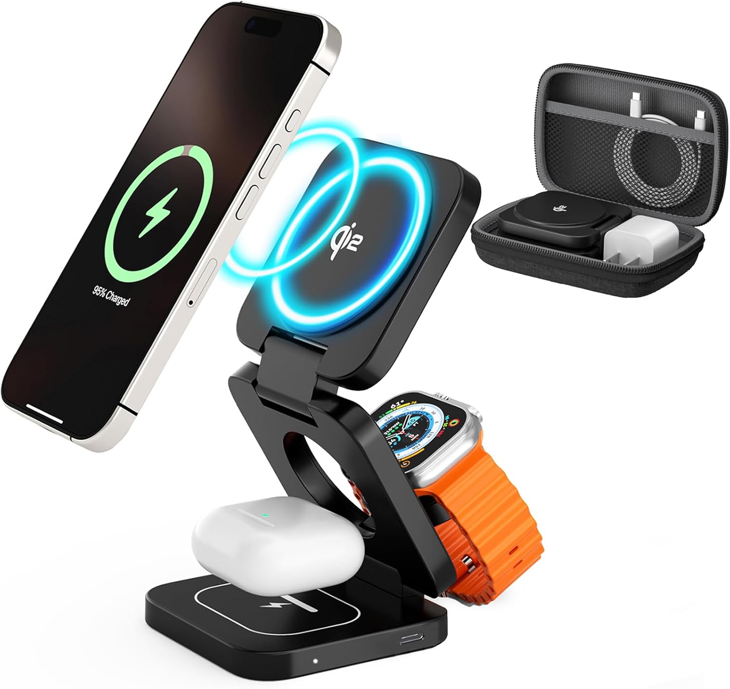 Alilong 2025 Foldable Mag-Safe Charger - Qi2 Tech