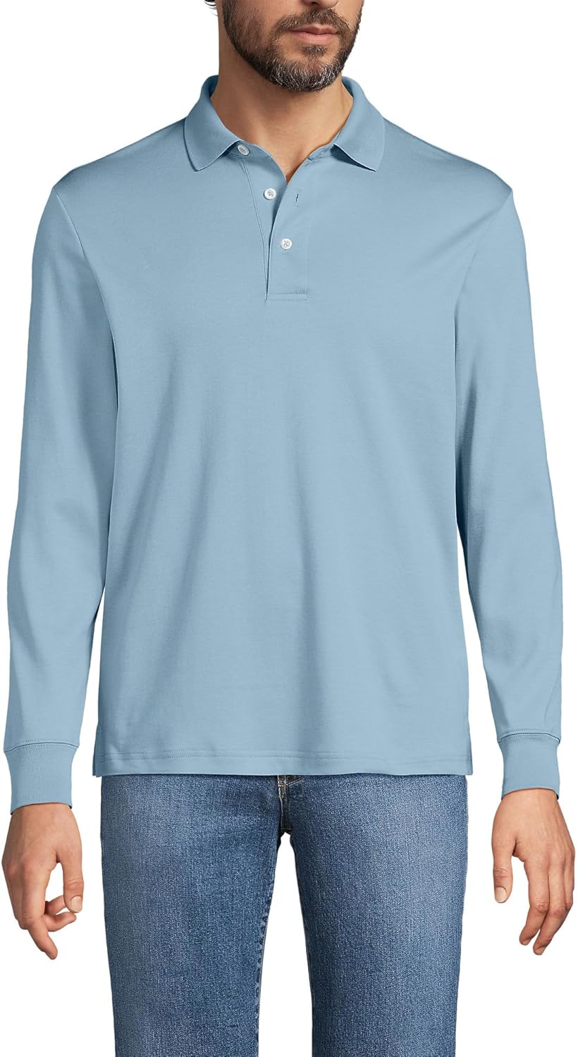 Lands' End Men's Long Sleeve Supima Cotton Polo Shirt Review