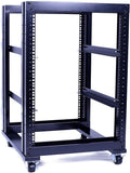 RAISING ELECTRONICS 15U 4-Post 19in Open Frame Rack - 24in Depth