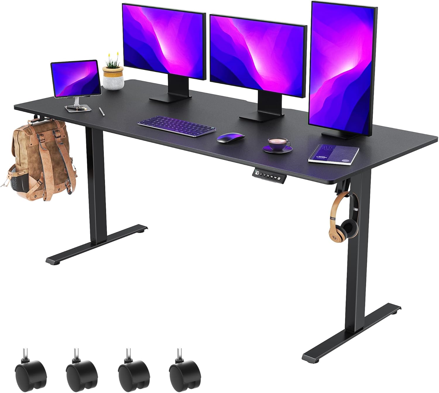 63 x 28 inch Electric Standing Desk with Adjustable Height