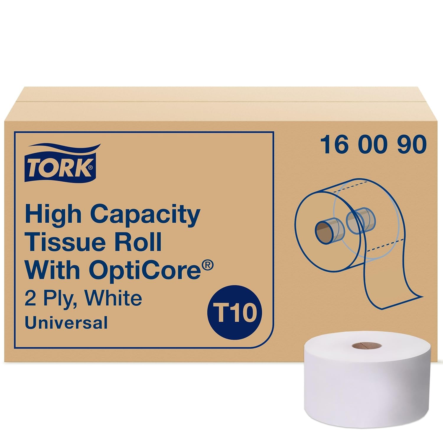 Tork OptiCore Mid-size Toilet Paper Rolls for Hygiene and Value