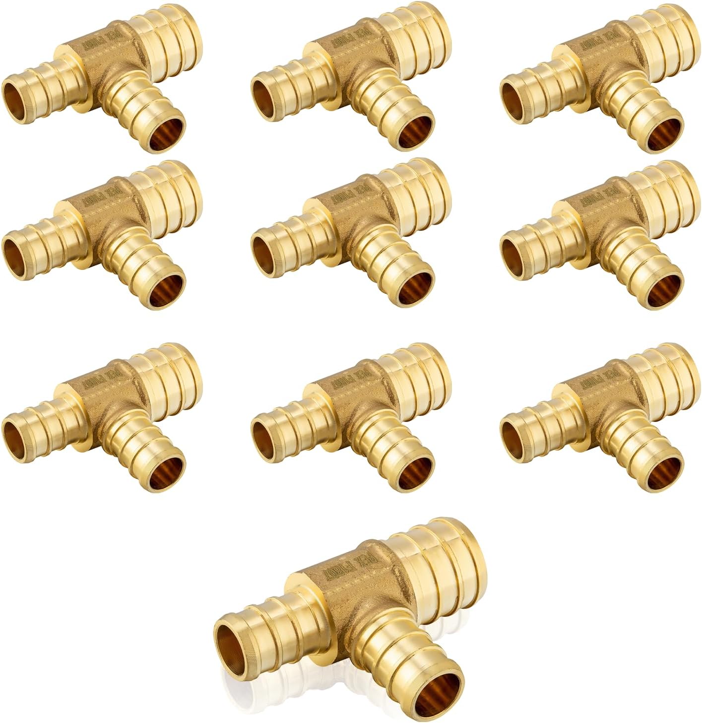 PEX Fittings 10-Pack Reducing Tee for Plumbing Systems