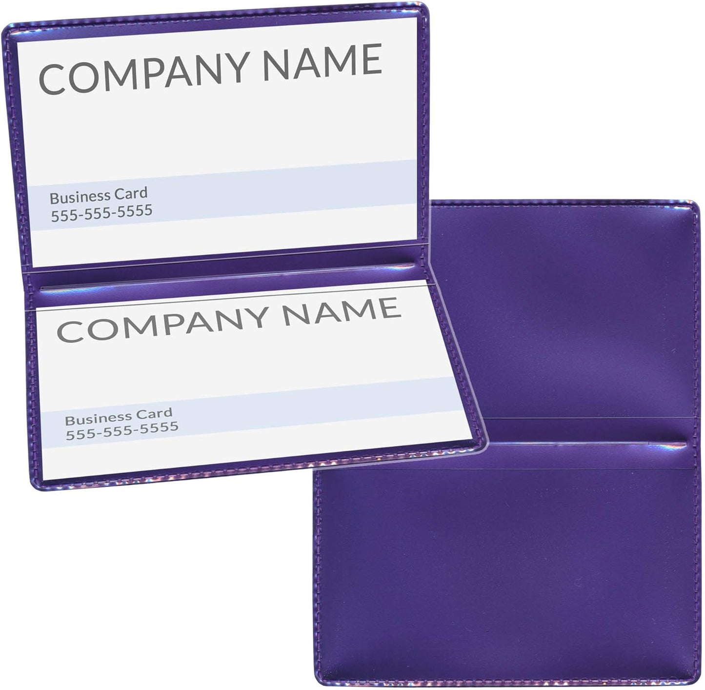 StoreSMART Metallic Violet Folding Business Card Holders - 250 Pack