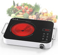 Single Burner Electric Cooktop 1800W 110V - Portable Double Ring Stove