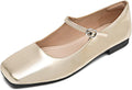 Women Mary Jane Shoes with Ankle Strap - Comfortable Dress Flats