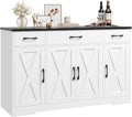 HOSTACK Buffet Sideboard Cabinet 55 in - Large Modern Farmhouse
