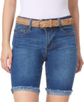 WallFlower Luscious Curvy 9-in Mid-Rise Bermuda Shorts - Curve Shoes