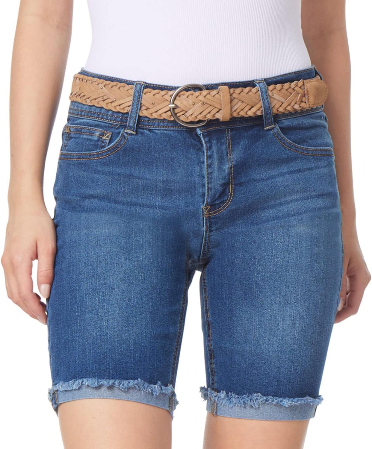 Luscious Curvy 9-inch Mid-Rise Bermuda Shorts for Women