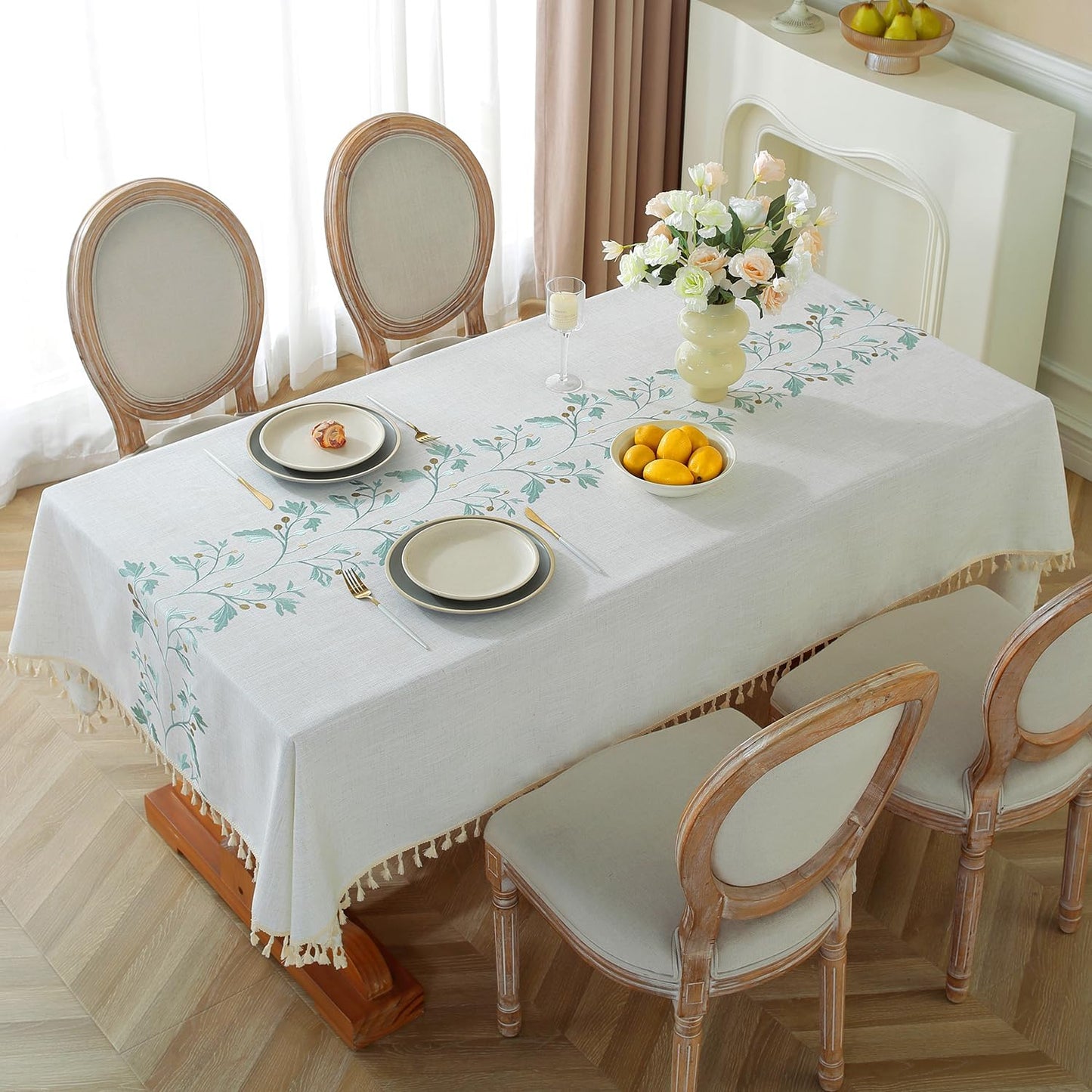 Alsoo Rectangle Tablecloths for Rustic Dining and Parties