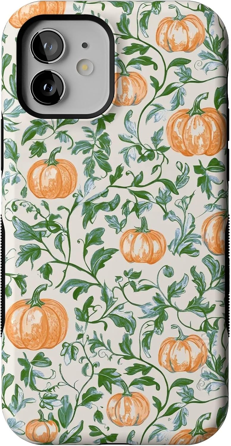 Casely iPhone 12 Mini Case with Pumpkin Patch Design for Protection