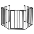 Metal Fireplace Fence Guard 120.5 in 5-Panel Safety Gate