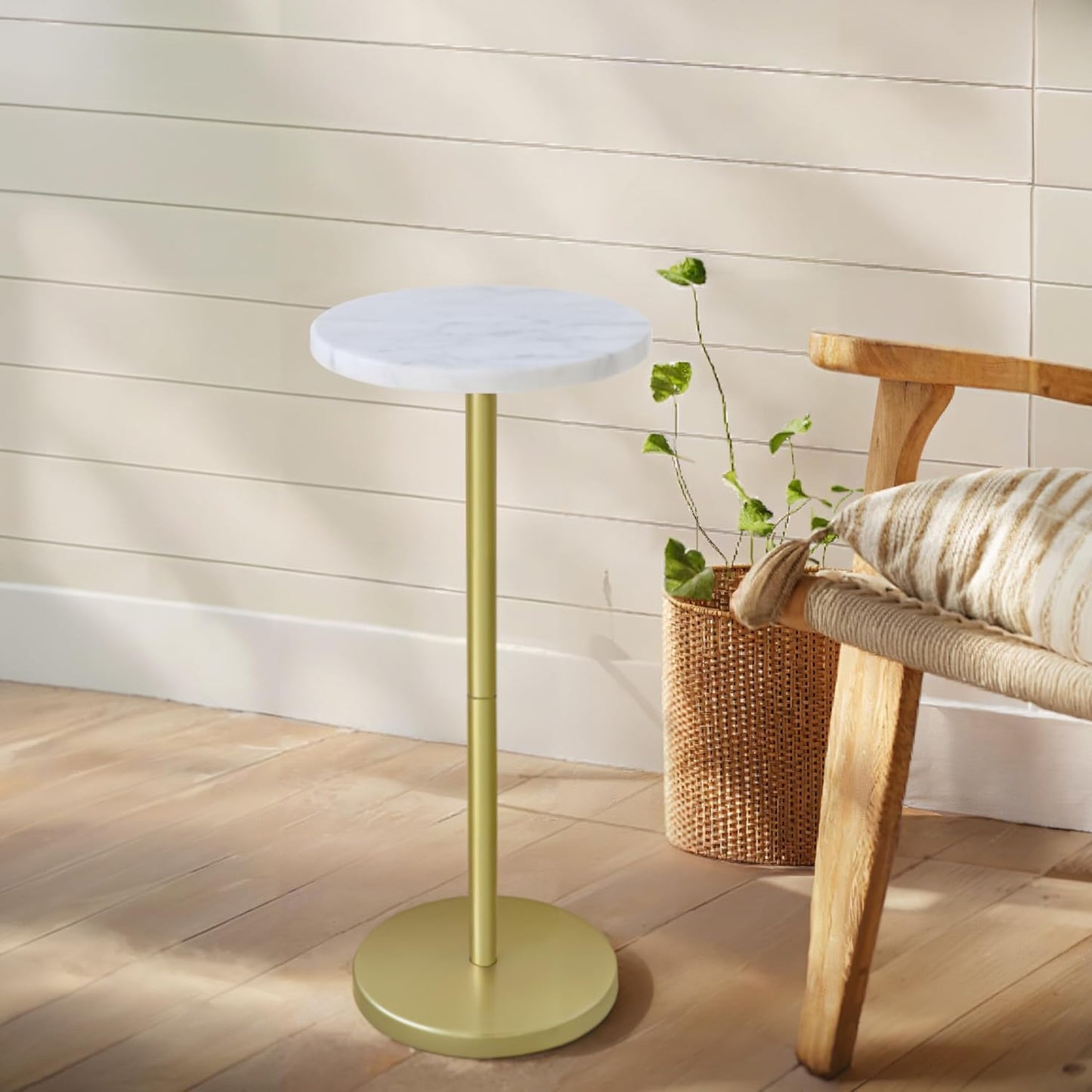 COVLON Marble Drink Table - Elegant Space Saver
