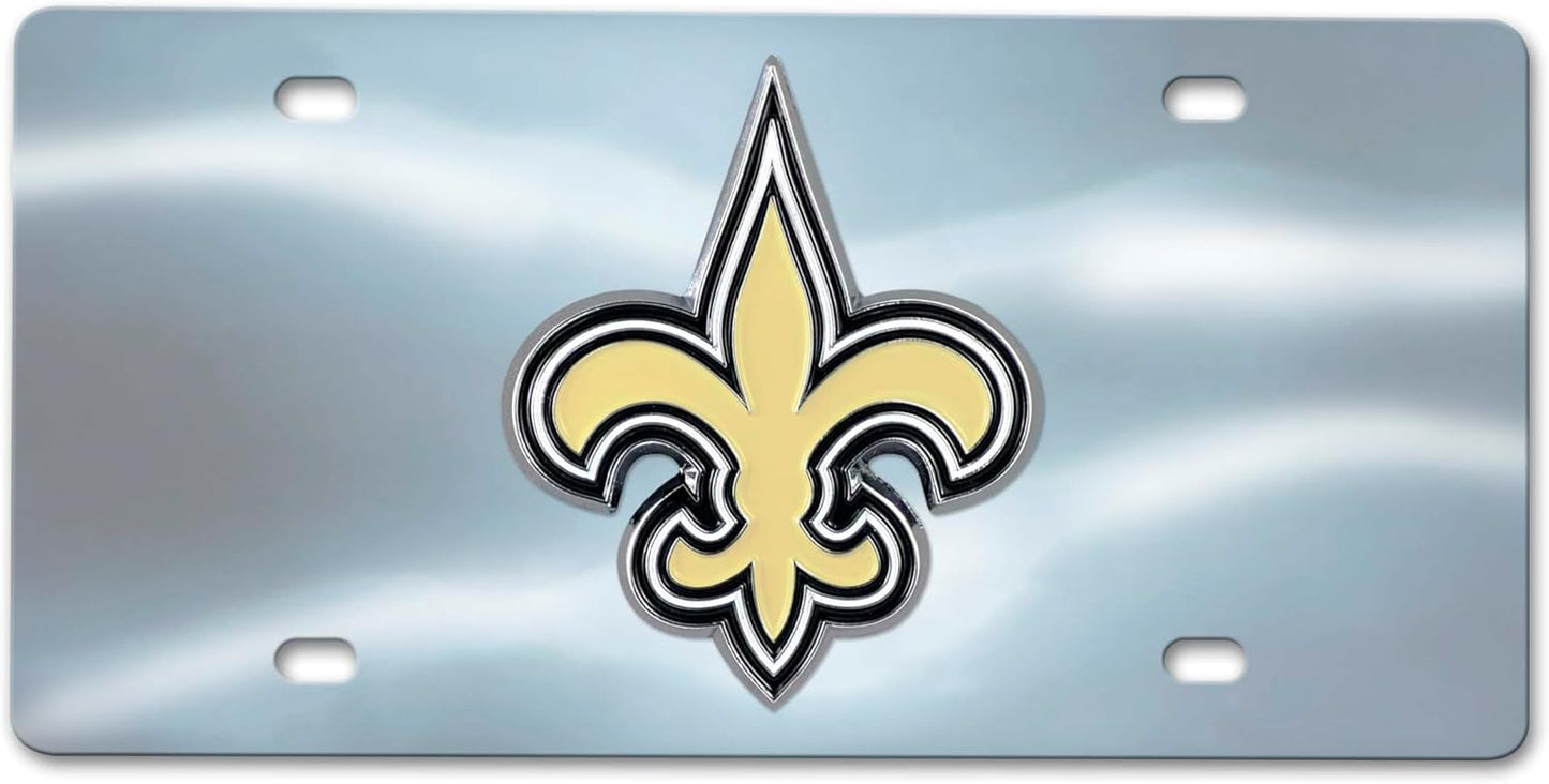 FANMATS New Orleans Saints Stainless Steel License Plate 6x12