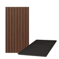 Upgraded Wood Slat Wall Panels 23.82in x 46.46in 2 Pack - Soundproof