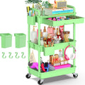 Goovilla 3 Tier Rolling Utility Cart Organizer for Versatile Storage
