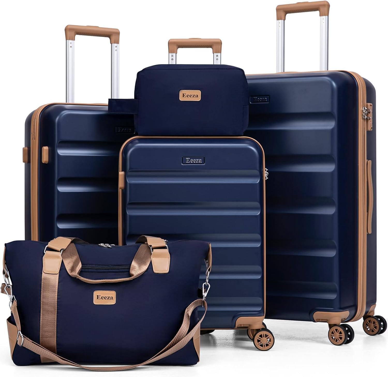 5 Piece Luggage Set with Wheels for Effortless Travel