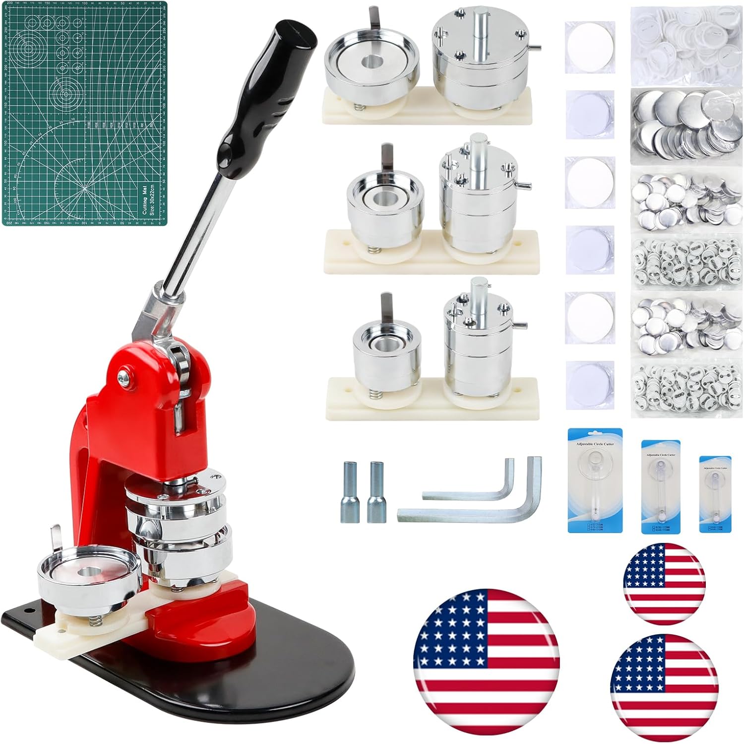 Button Maker Machine for Multiple Sizes - Durable & Efficient