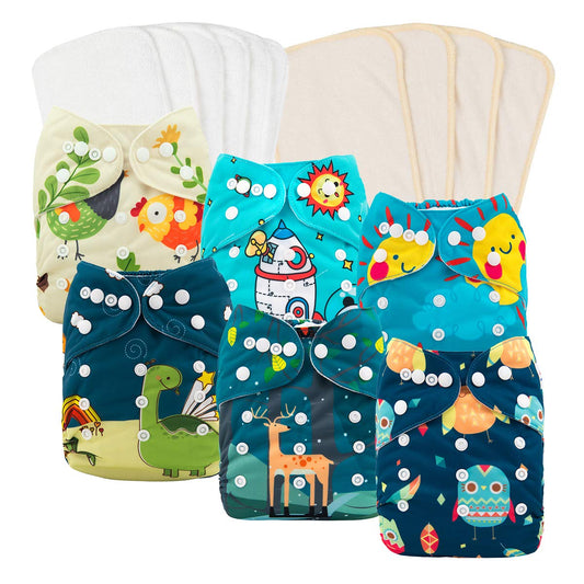 babygoal Rash-Free Cloth Diapers Set