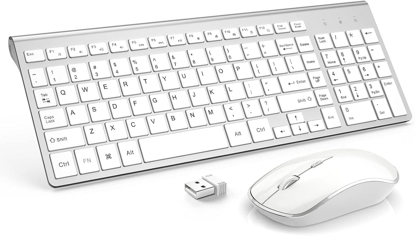Wireless Keyboard and Mouse Combo for iMac and PC Users