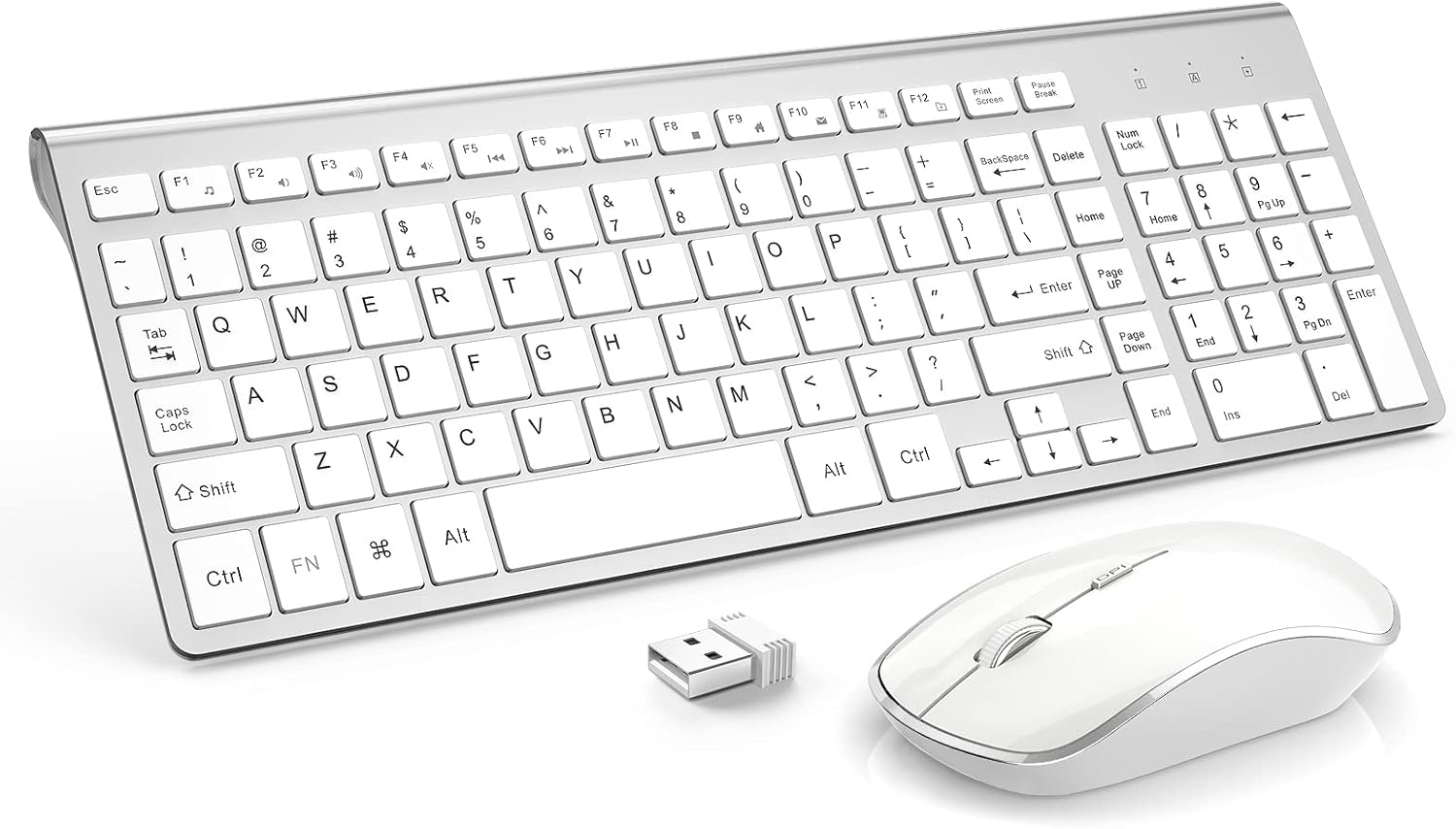 Wireless Keyboard and Mouse Combo for iMac and PC Users