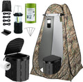 Portable Toilet Kit with Privacy Tent for Camping and Outdoors