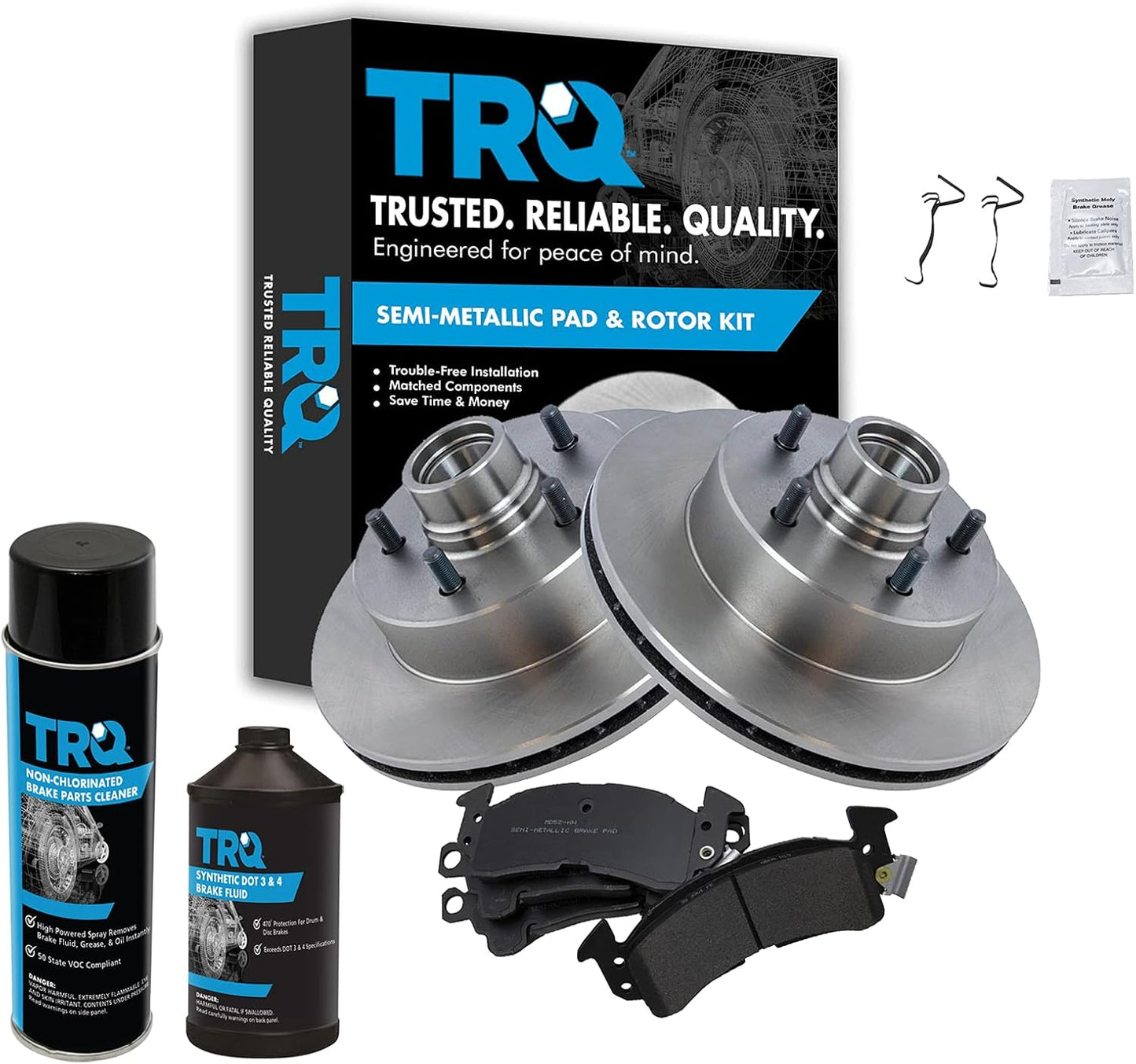 TRQ Front Brake Pad & Rotor Kit for Chevrolet Astro & GMC Safari