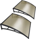 40in x 40in Window Patio Awning with Rain Gutter - Clear Shelter