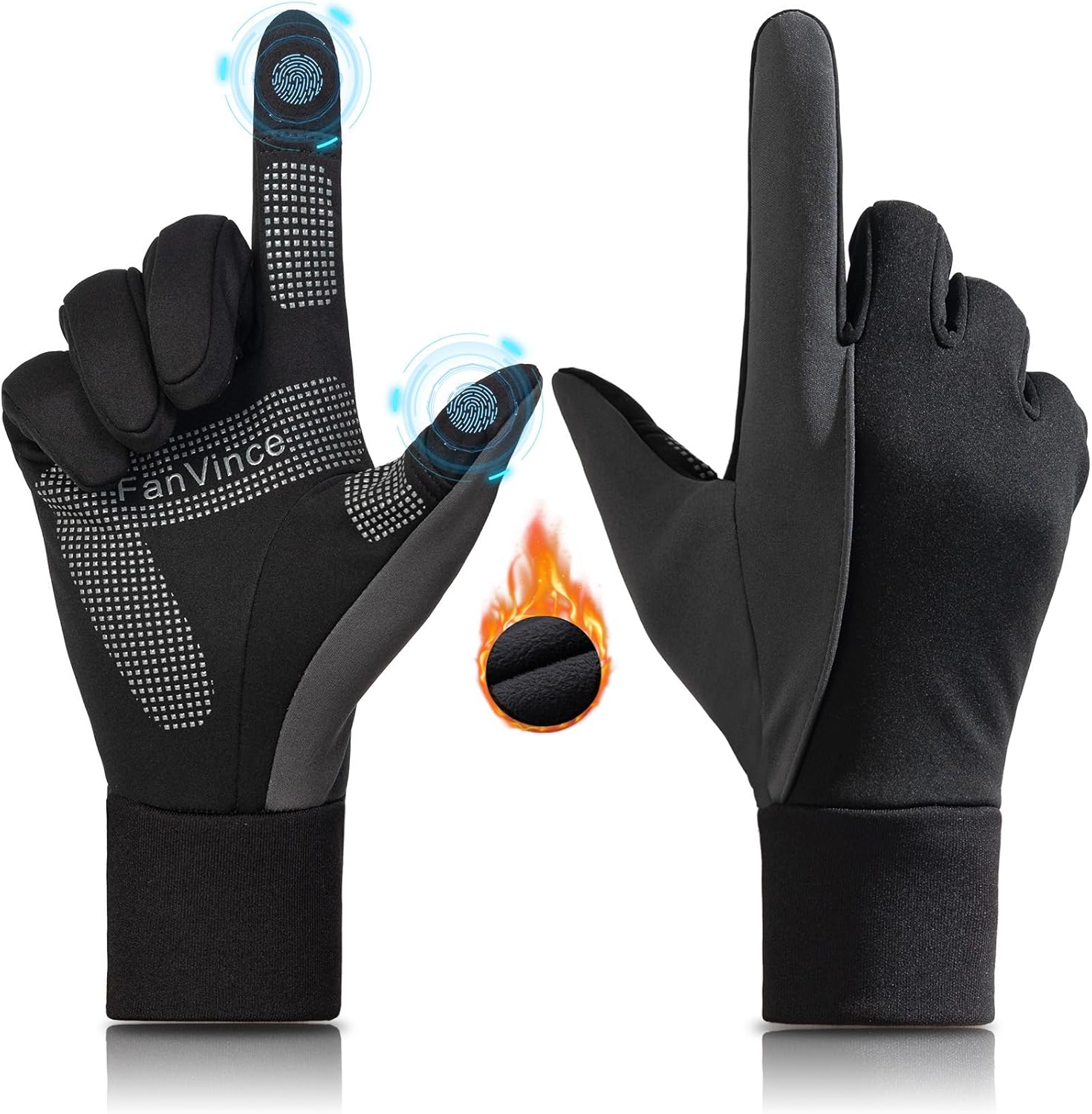 FanVince Touchscreen Winter Gloves - Warm & Water-Resistant