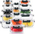 30-Piece Airtight Glass Meal Prep Set by KOMUEE - Microwave & Oven Safe