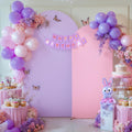 Purple Pink Arch Backdrop Cover Set of 2 - Stretchy Wedding & Party