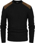 PJ PAUL JONES Mens Military Cable Knit Crewneck Sweater - Vintage