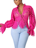 Doweha Stylish Long Sleeve Lace Tops for Women in Summer