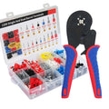 Double Tube Ferrule Terminal Kit with 4-Sided Crimping Pliers